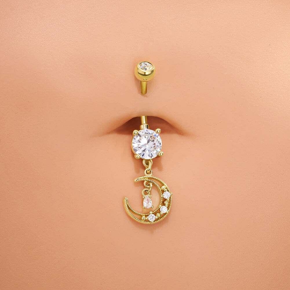 dangle belly button piercing