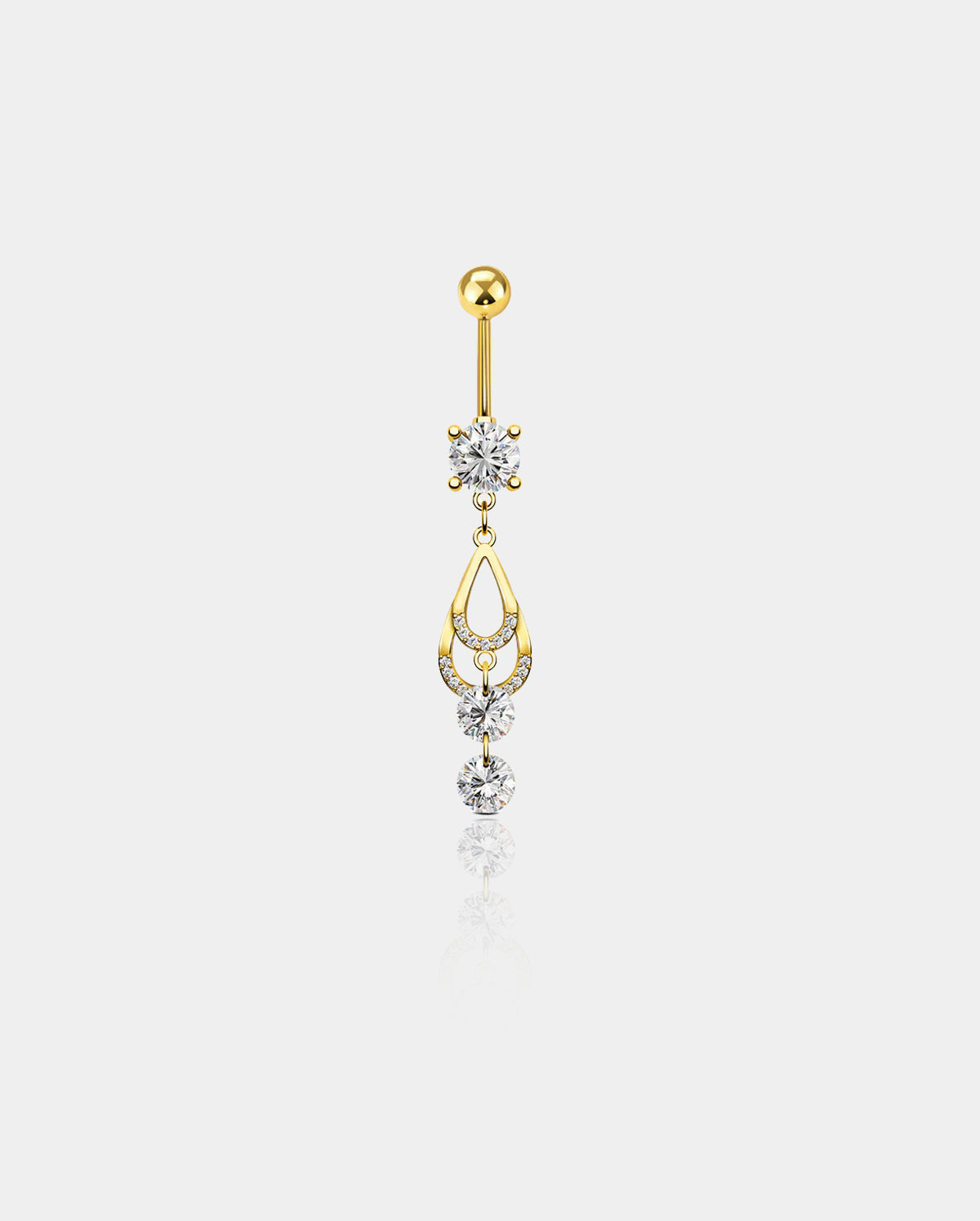 gold dangle belly rings