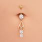 gold dangle belly piercing