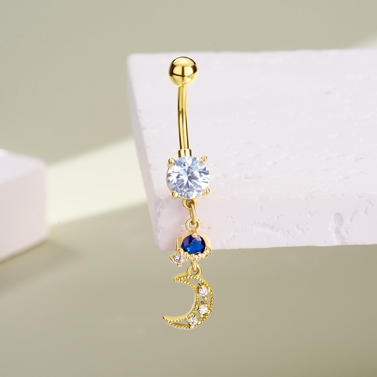 elegant dangle belly ring