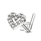 20g heart nose stud