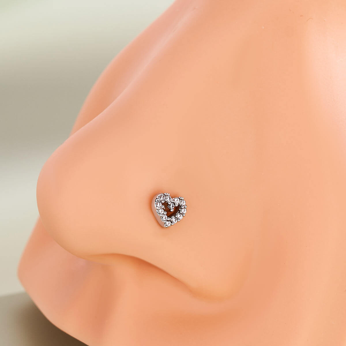 heart nose piercing