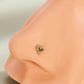golden heart nose piercing stud 