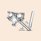 20g heart nose studs