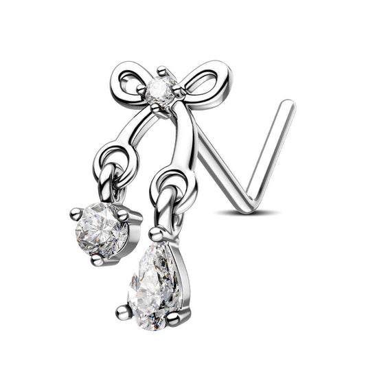 oufer bow nose stud 