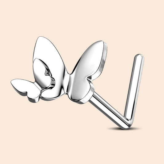 oufer butterfly nose stud 