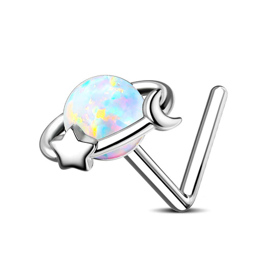 opal nose stud 