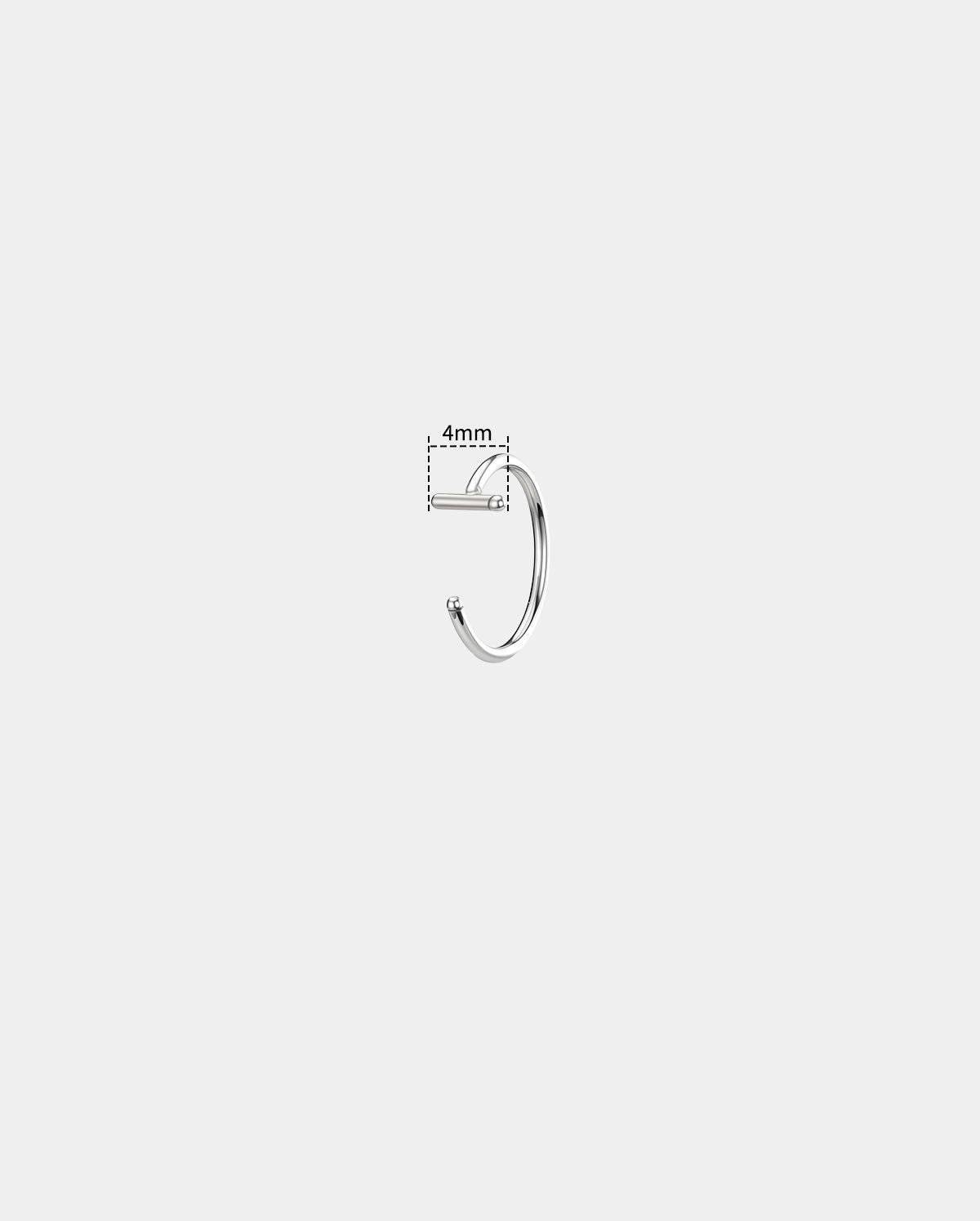 3PCS Sleek Flat-Head C-Shape Nose Rings