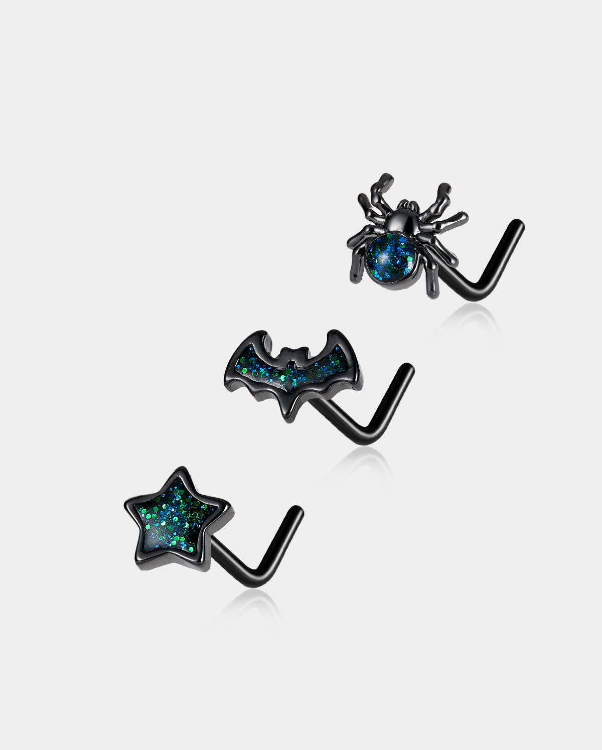 oufer Halloween blue nose stud 