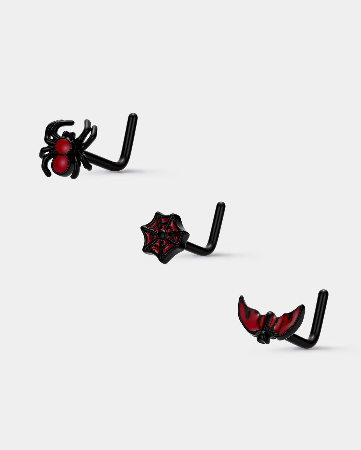 2026 spider bat web nose stud set