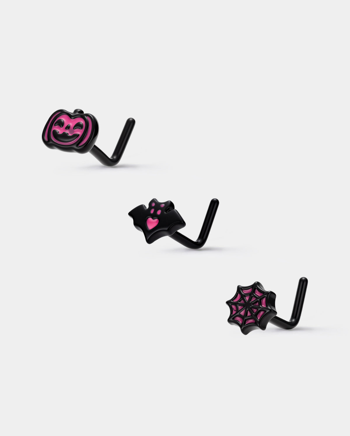 pink halloween nose stud 