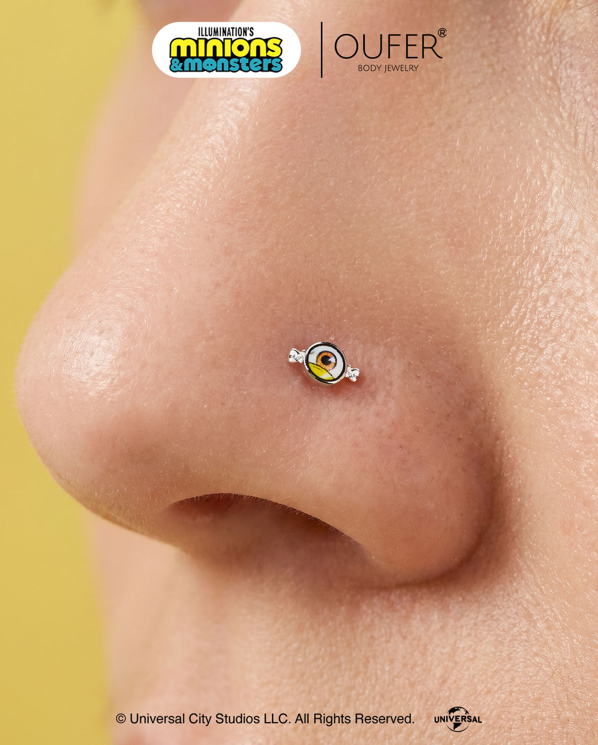 MINIONS × OUFER Eye Series 3PCS Nose Stud Set