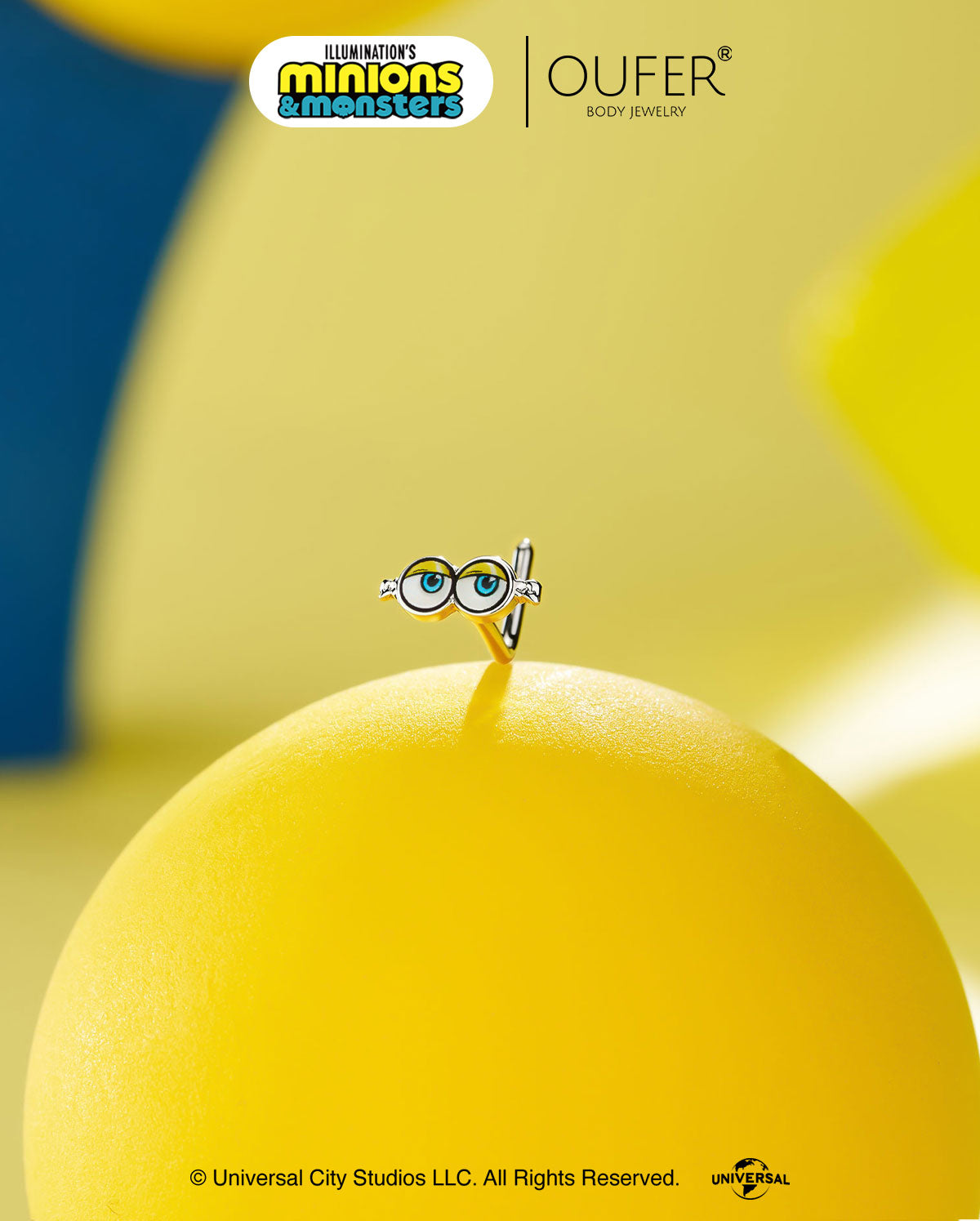 MINIONS × OUFER Eye Series 3PCS Nose Stud Set