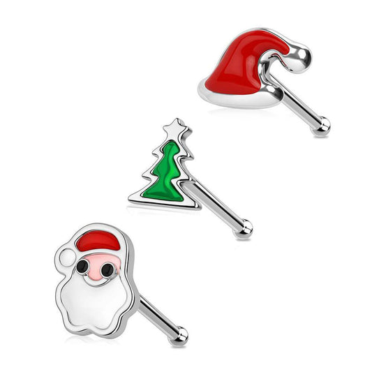 christmas nose stud