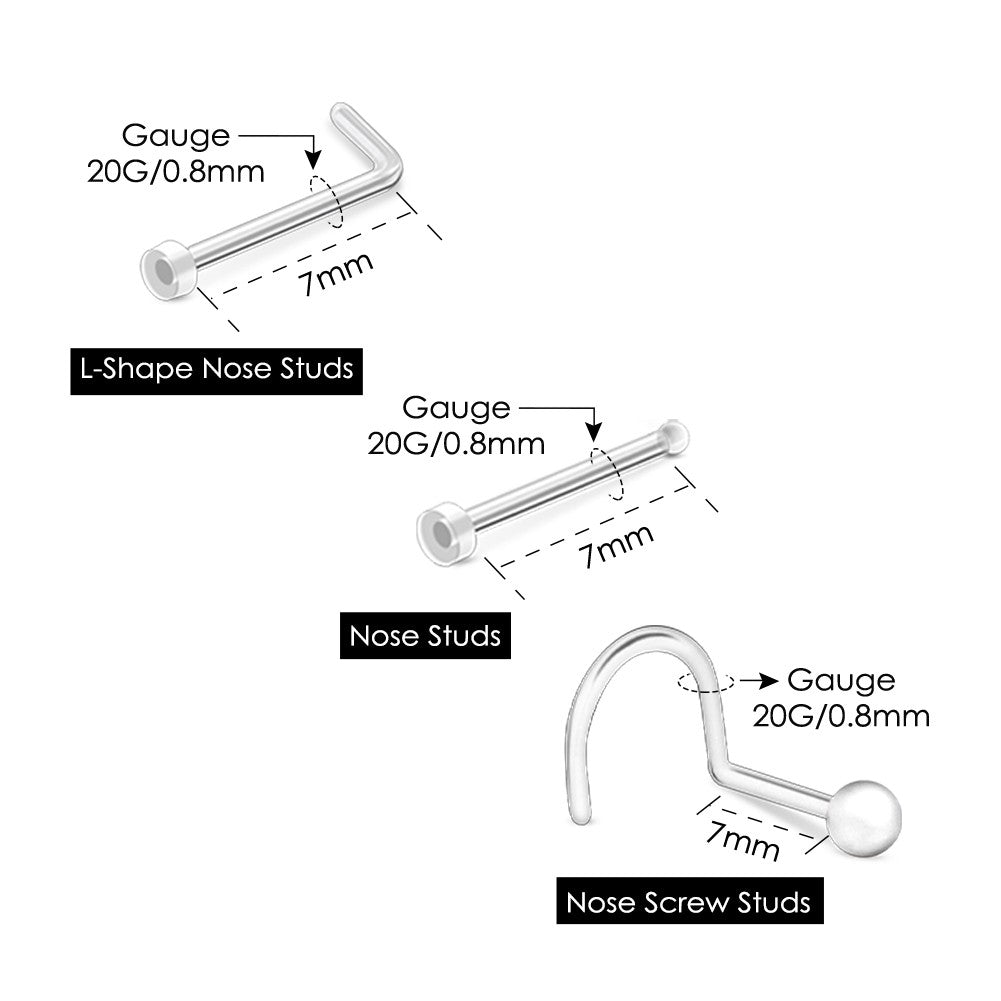 20g clear nose retainer