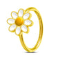 gold daisy nose ring