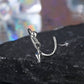 seamless spike nose hoop