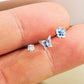 blue butterfly nose stud 