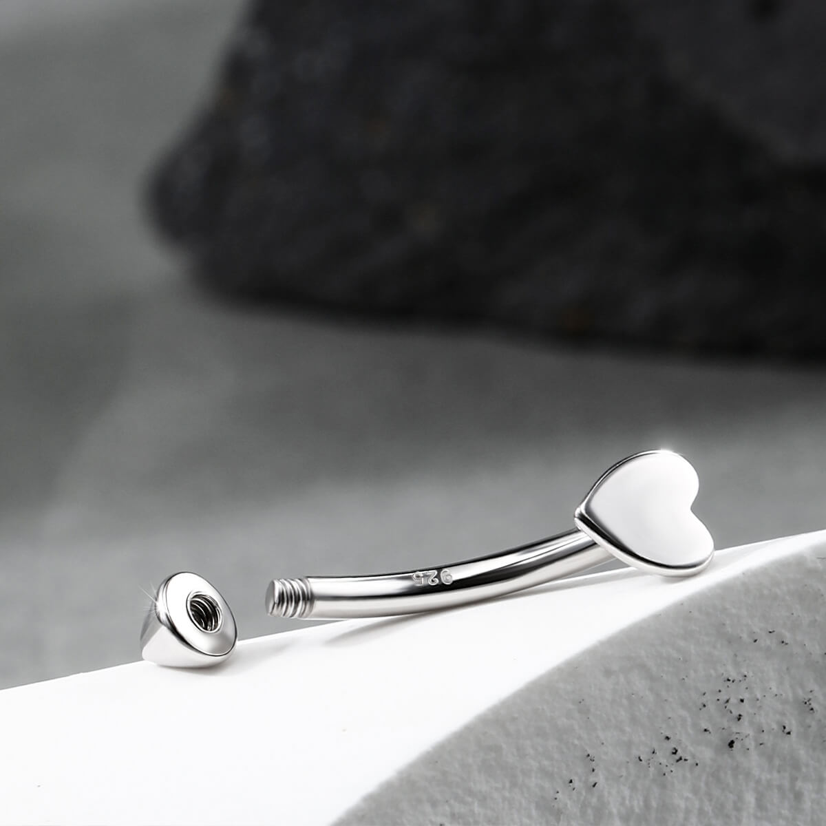 Heart S925 Eyebrow Ring Rook Ring