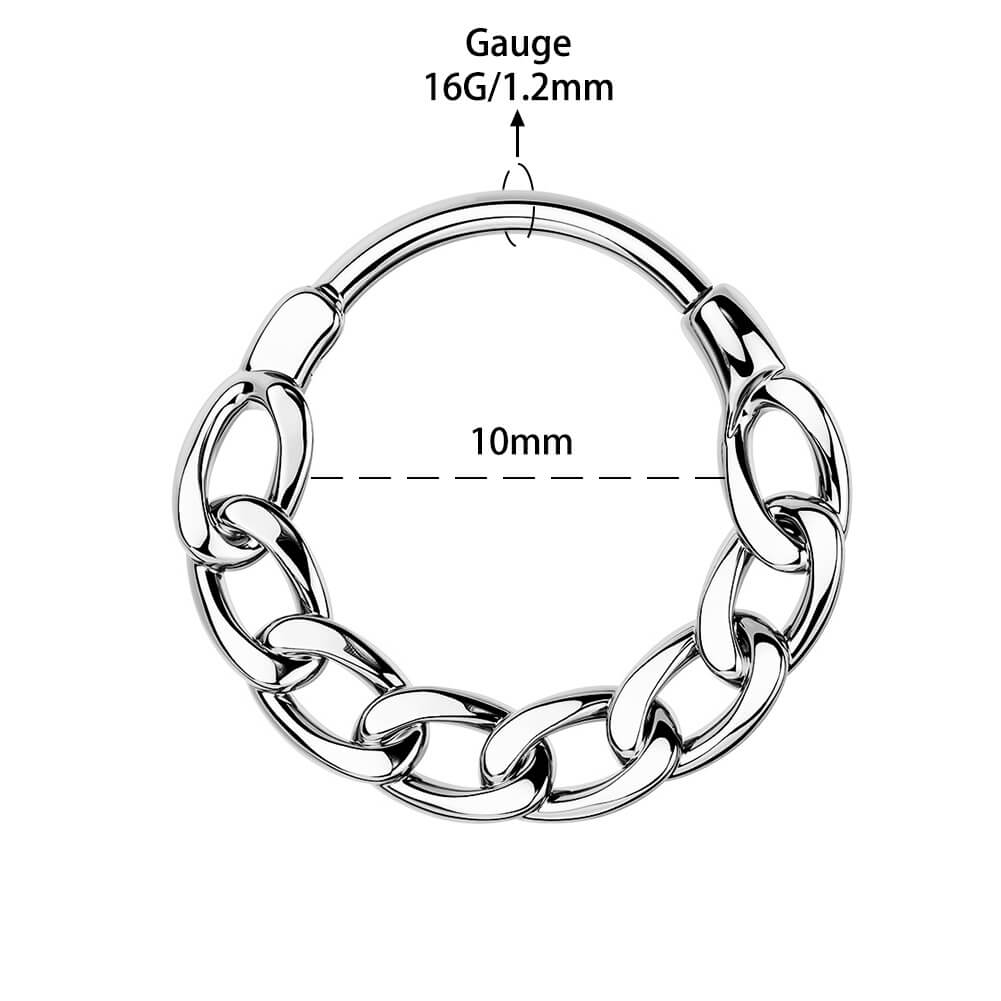 16g chain septum ring