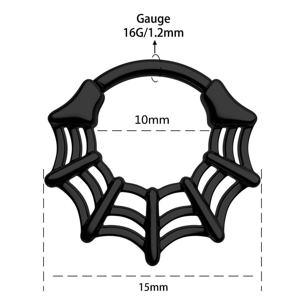 10mm spider web septum ring