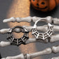 halloween spider web septum ring