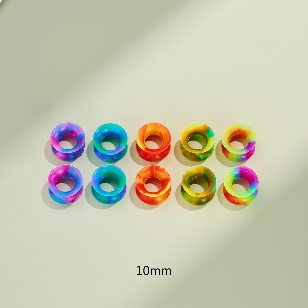 Oufer X Roly 10PCS 8-12mm Soft Silicone Earring Tunnels