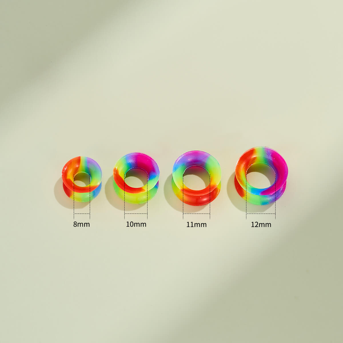 Oufer X Roly 10PCS 8-12mm Soft Silicone Earring Tunnels