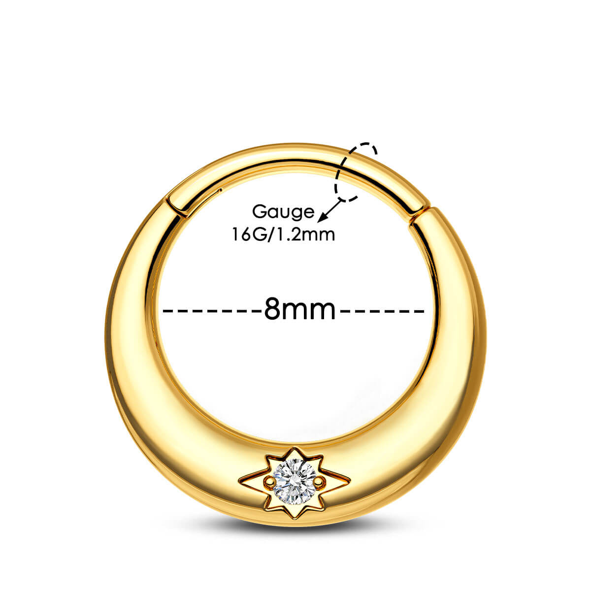 8mm septum ring 