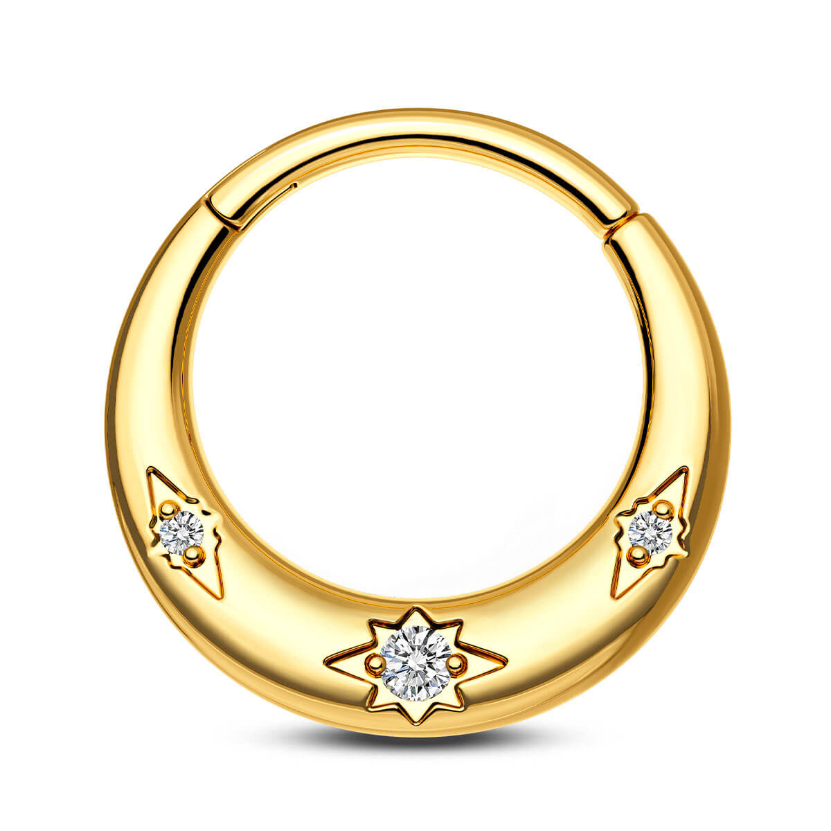 golden Engraved septum ring