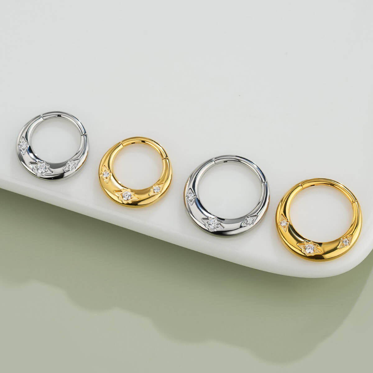 oufer engraved septum ring 