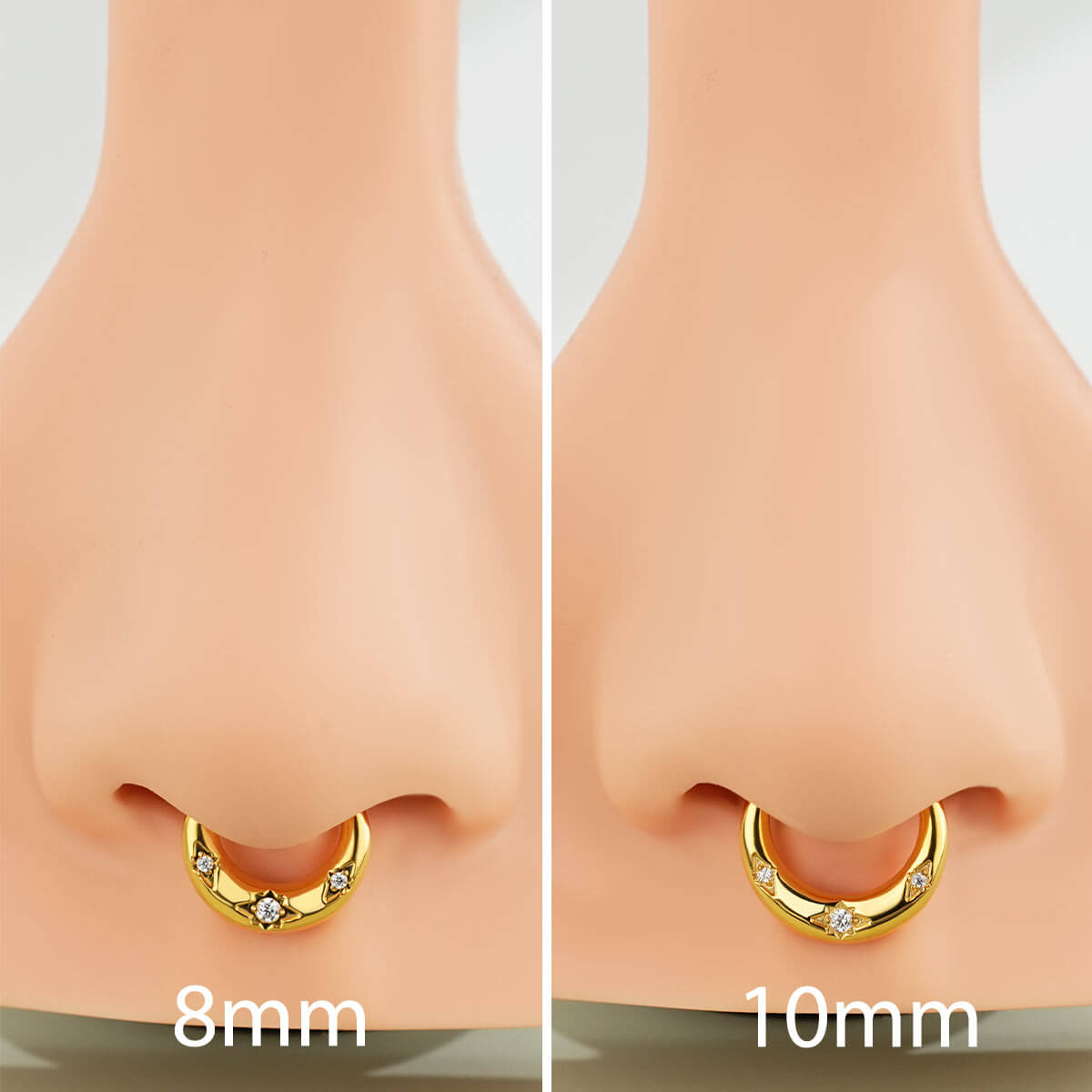 golden septum piercing