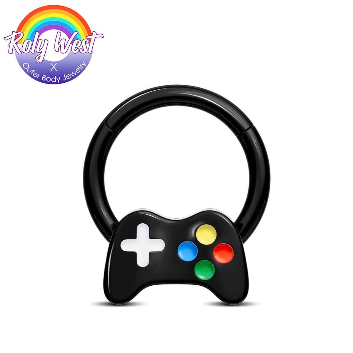 oufer black game controller septum ring