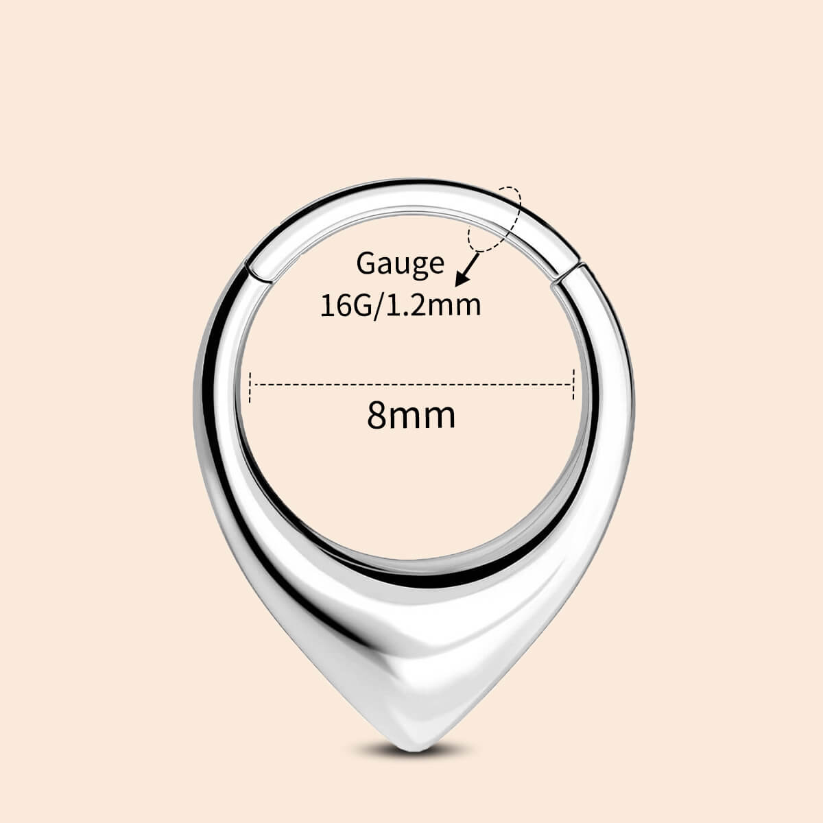 8mm thick septum ring