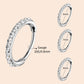 20G CZ Reverse Setting Nose Ring