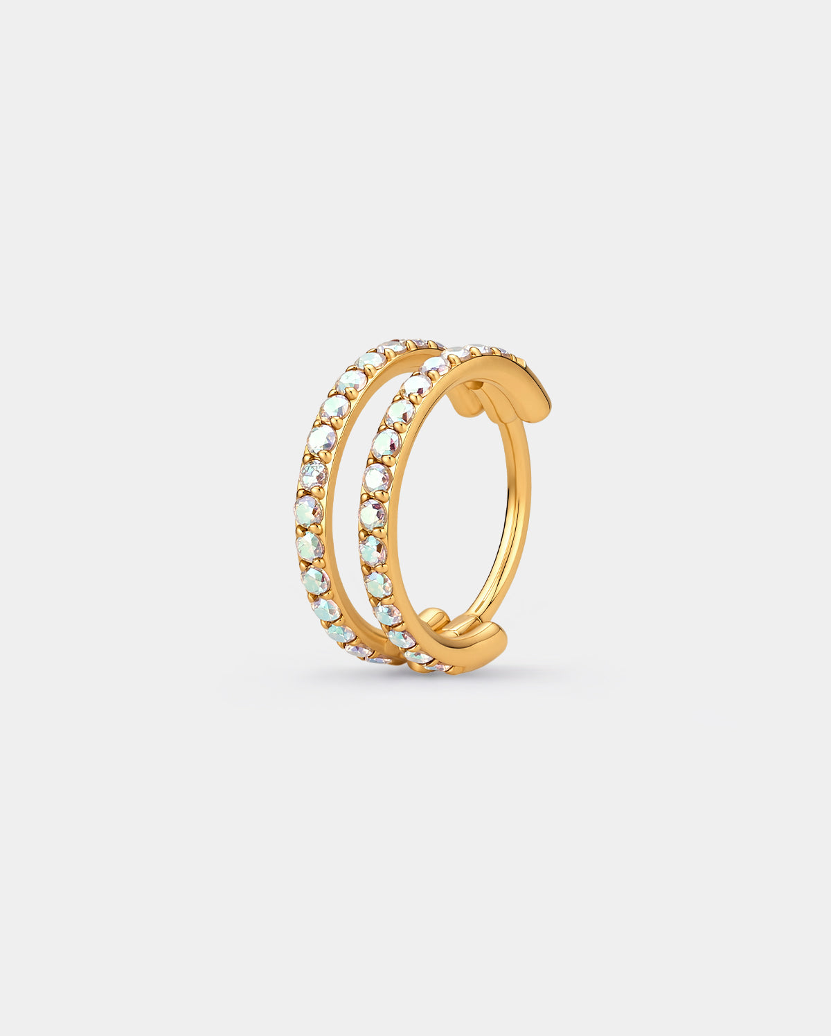 gold ab cz nose hoop