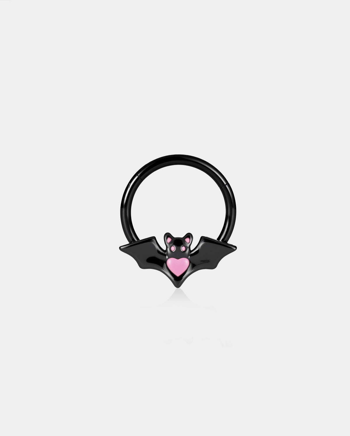 oufer black and pink septum ring 