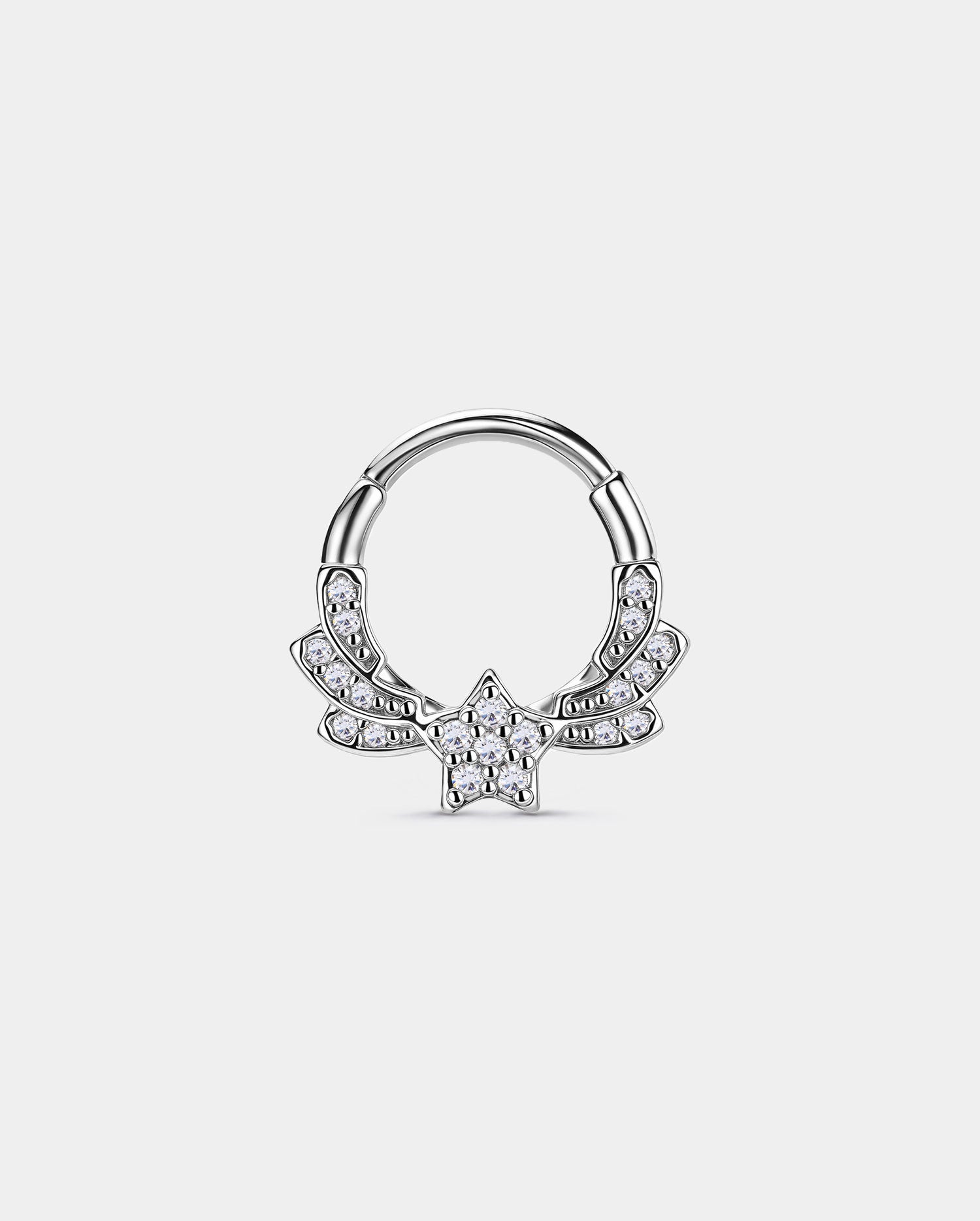 CZ Star Double-Wing Segment Septum Ring