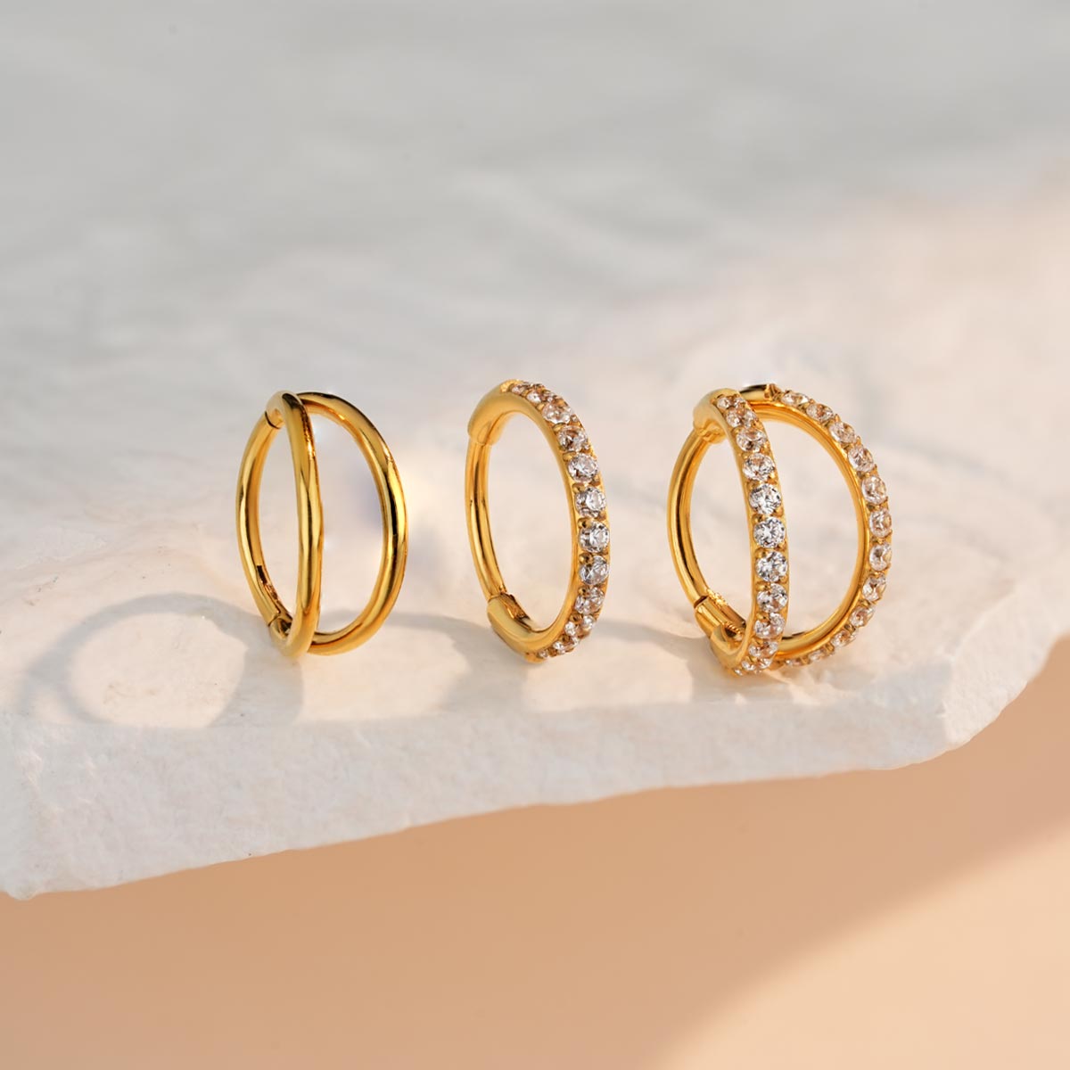 gold nose piercing sets