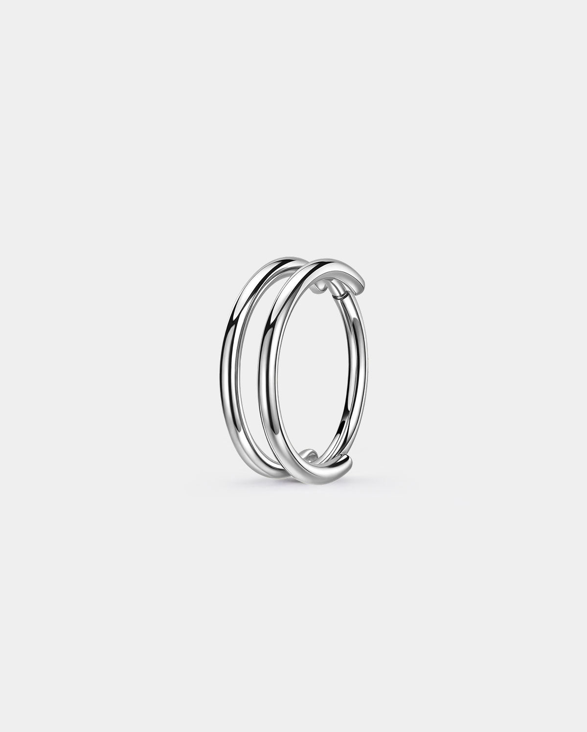Parallel Double Hoop Nose Ring