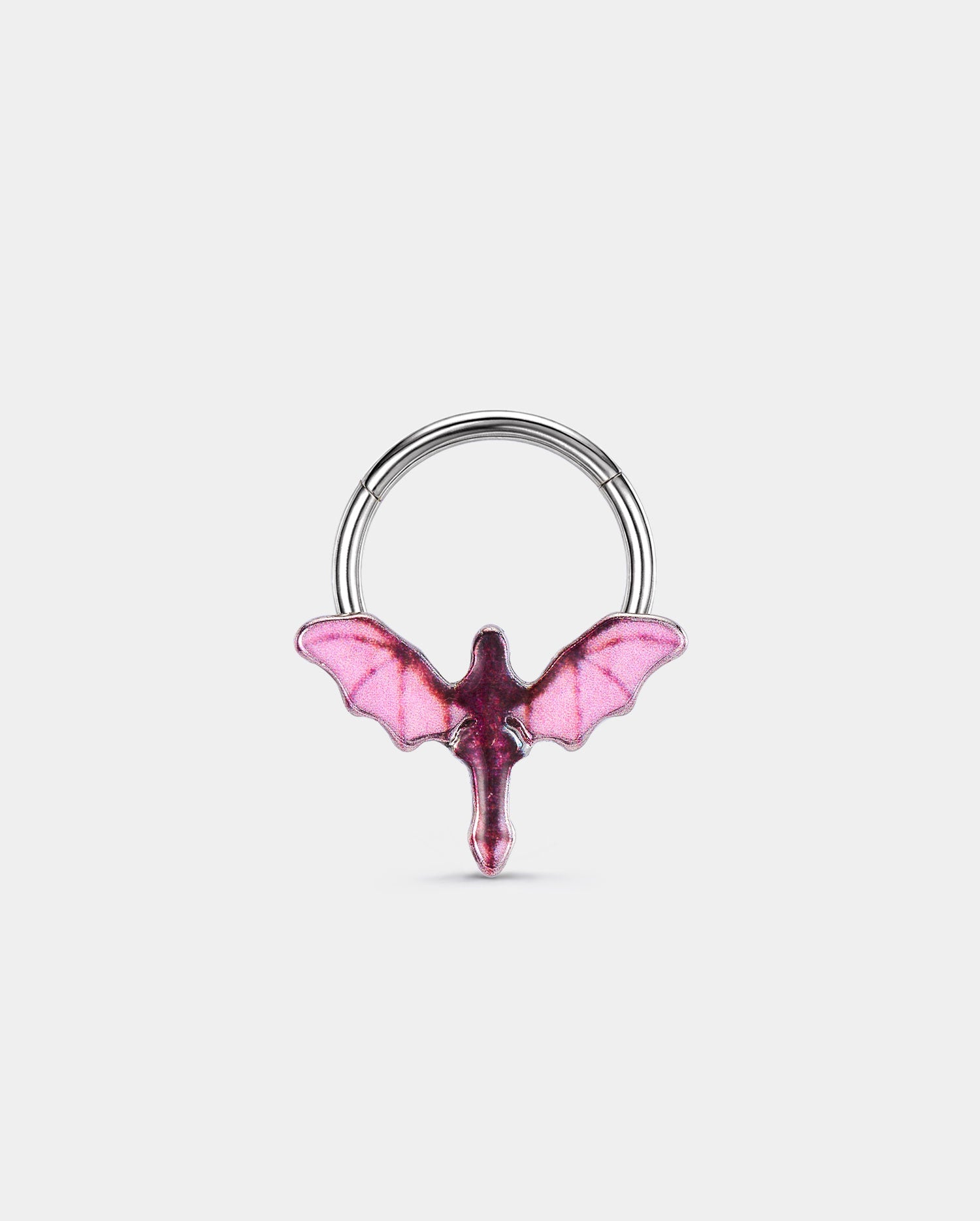 Pink Pterodactyl Hinged Segment Septum Ring