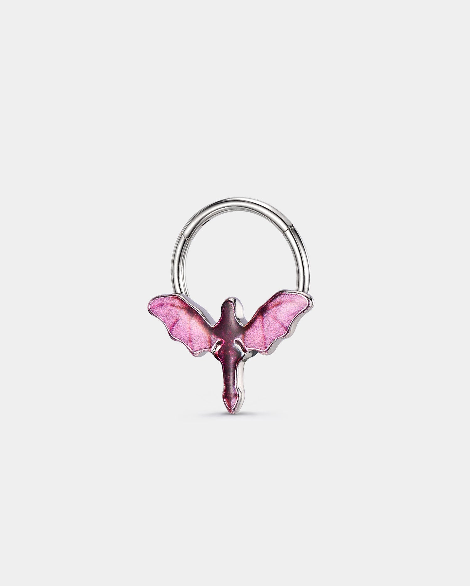 Pink Pterodactyl Hinged Segment Septum Ring