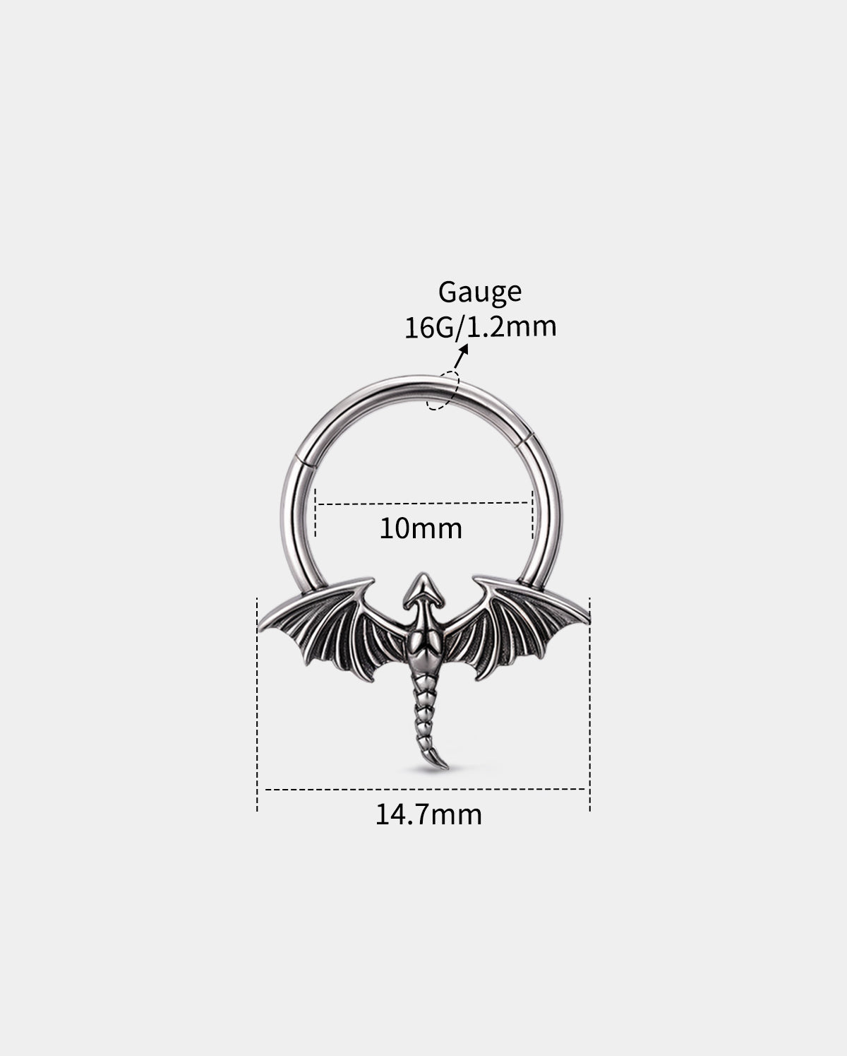 Pterodactyl Hinged Segment Septum Ring
