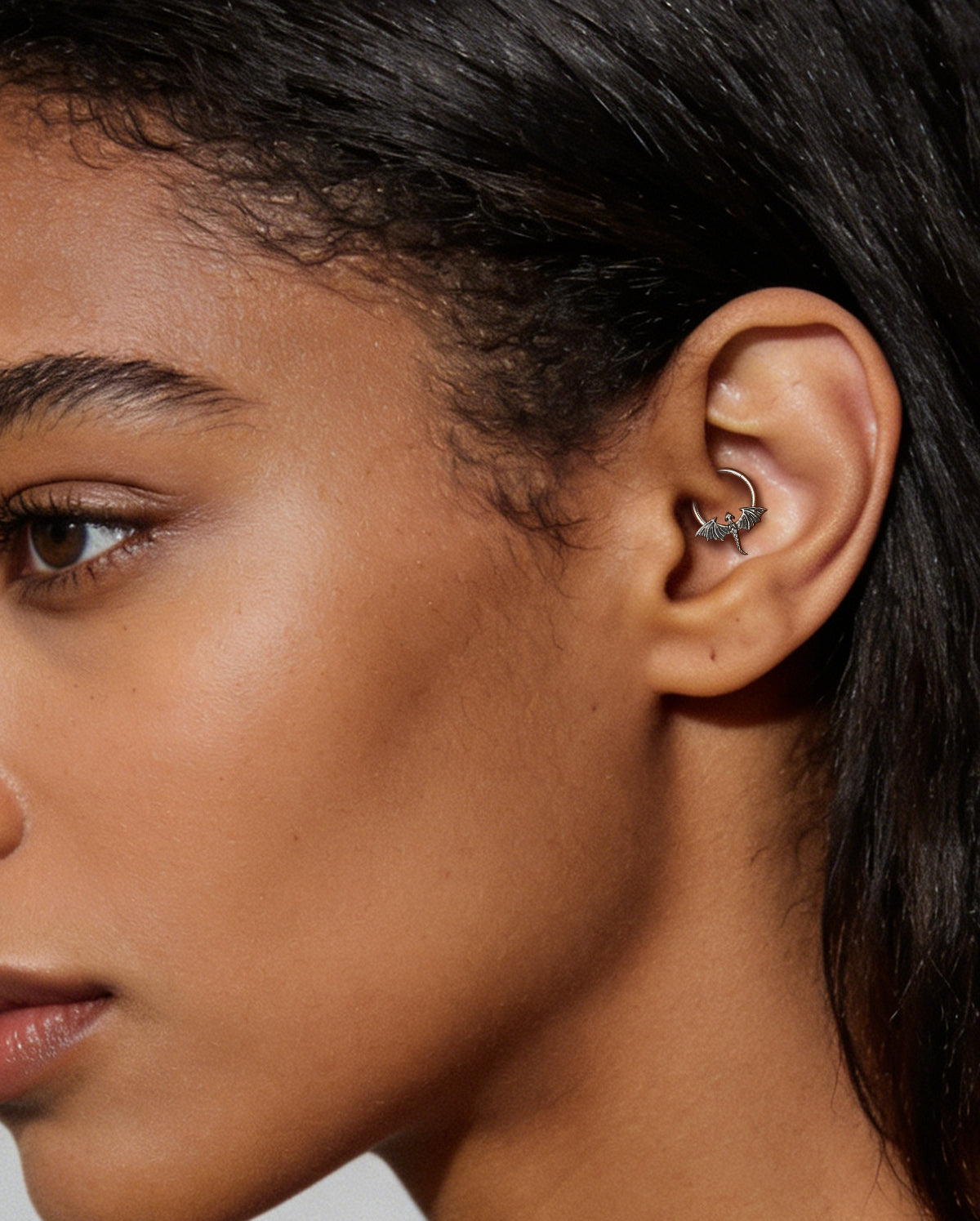 Pterodactyl daith piercing