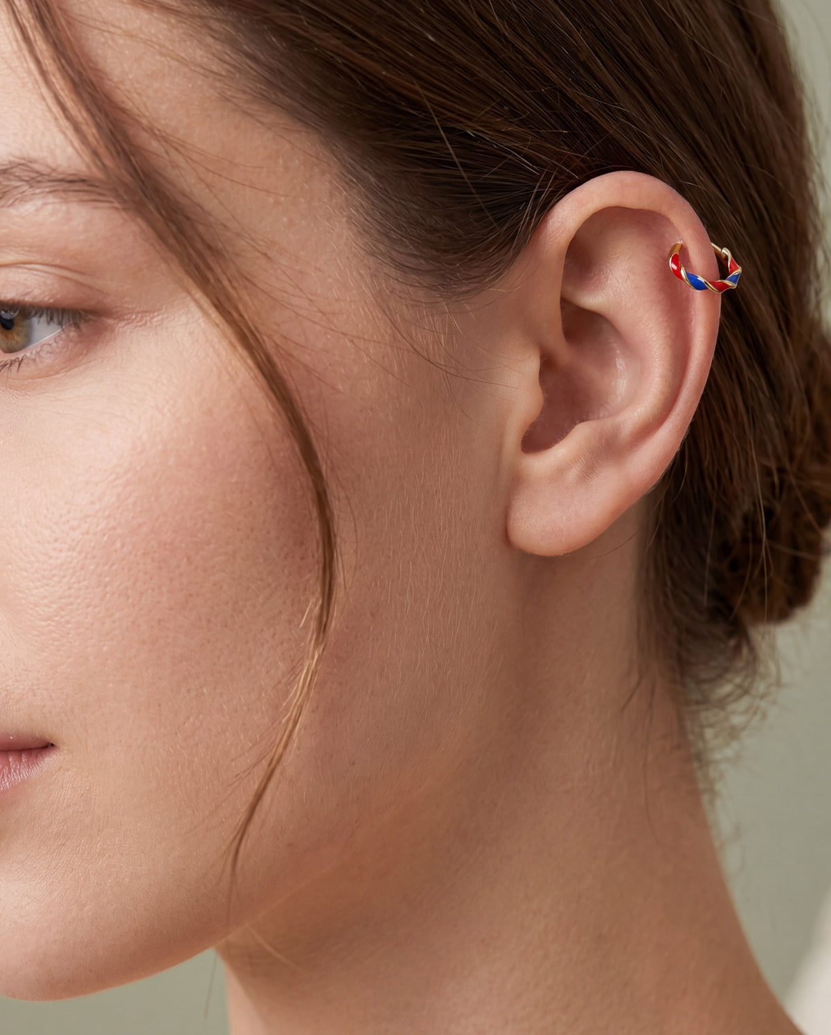 Independence Day- Twisted Segment Nose Ring