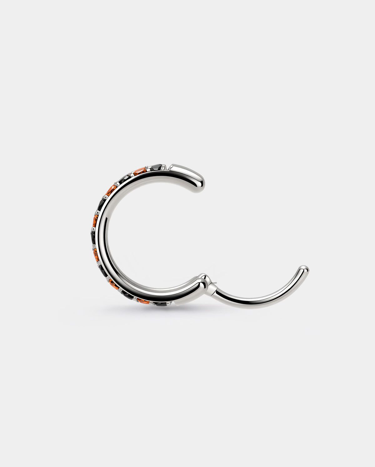 Halloween Double Row CZ Nostril Hoop