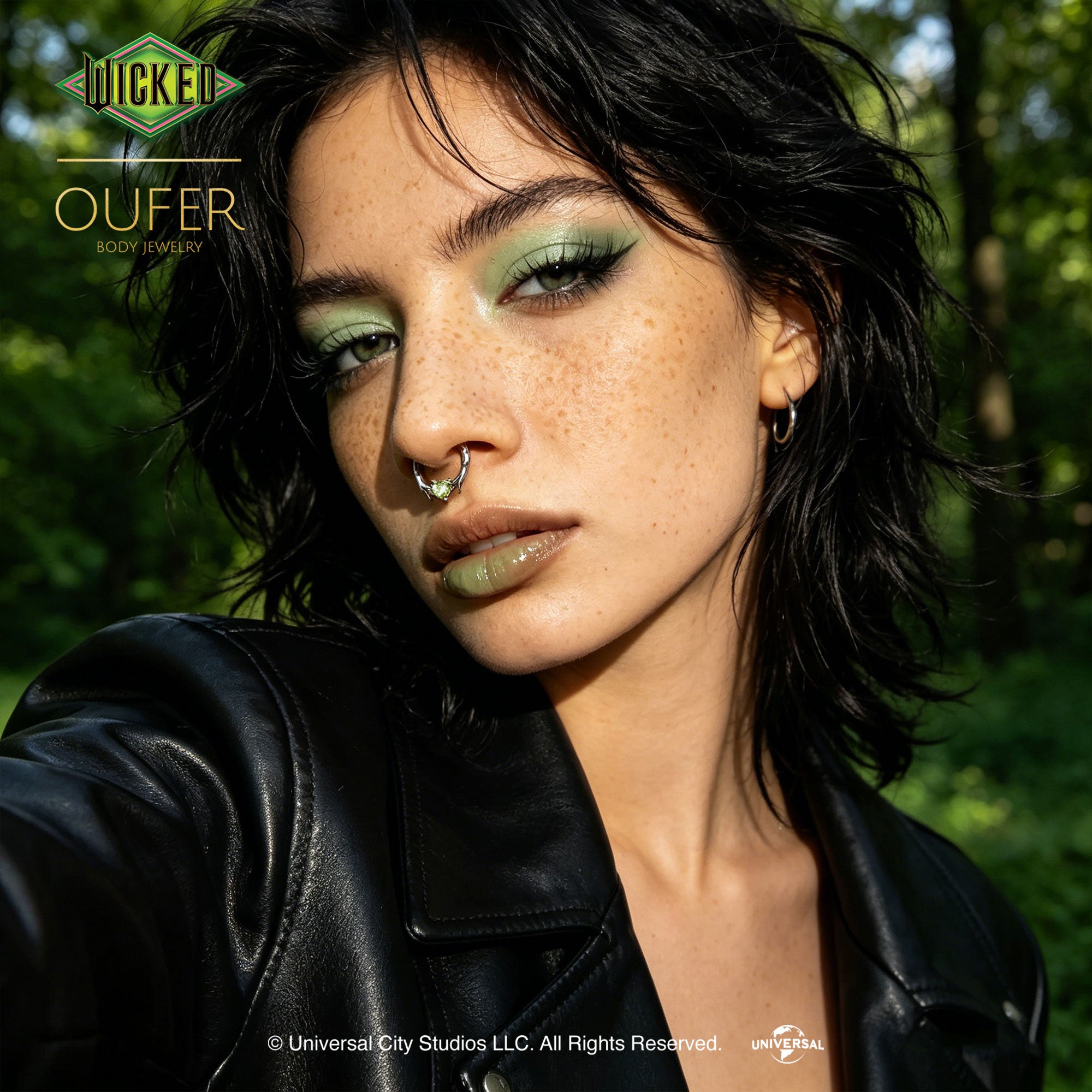OUFER × WICKED Hand-Linked Heart Septum Ring