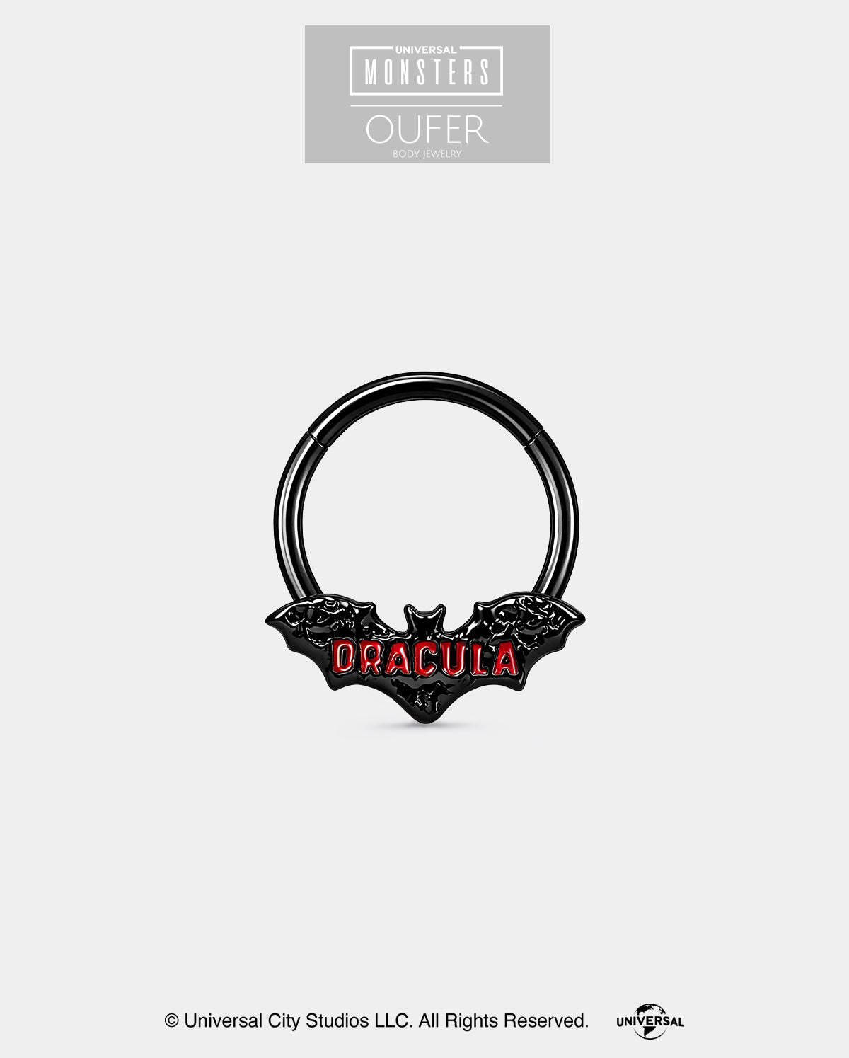  DRACULA Black Bat Septum Ring