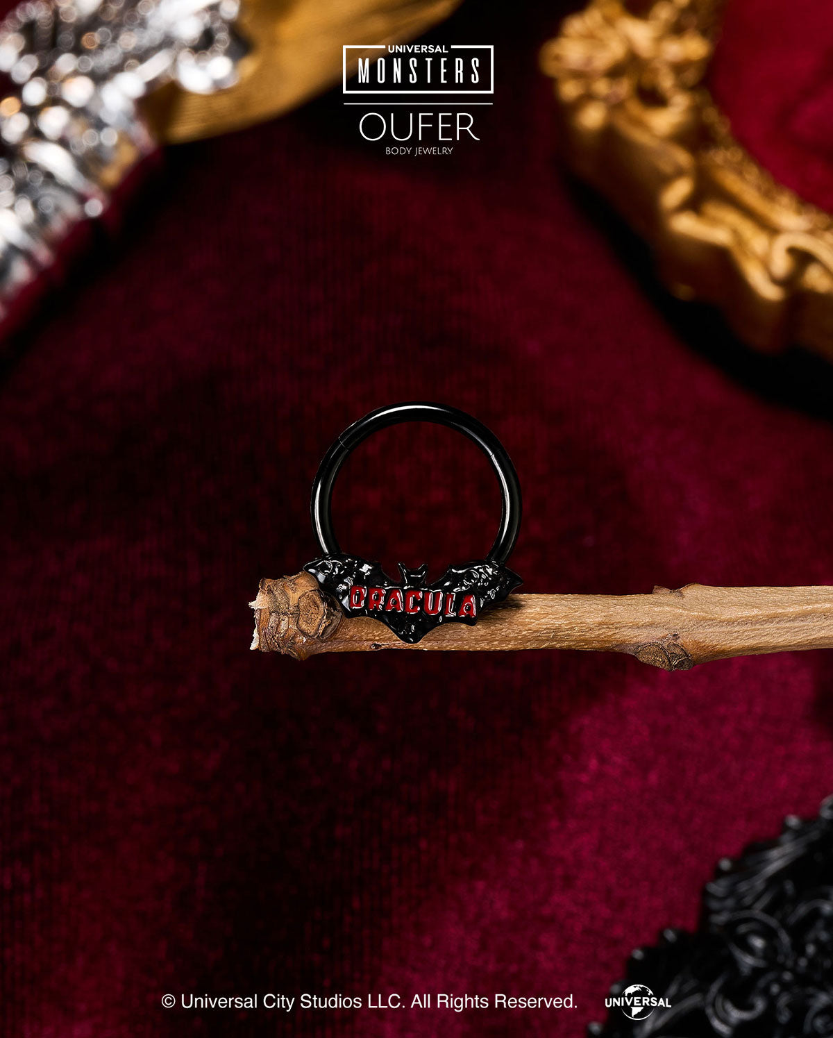  DRACULA Black Bat Septum Ring