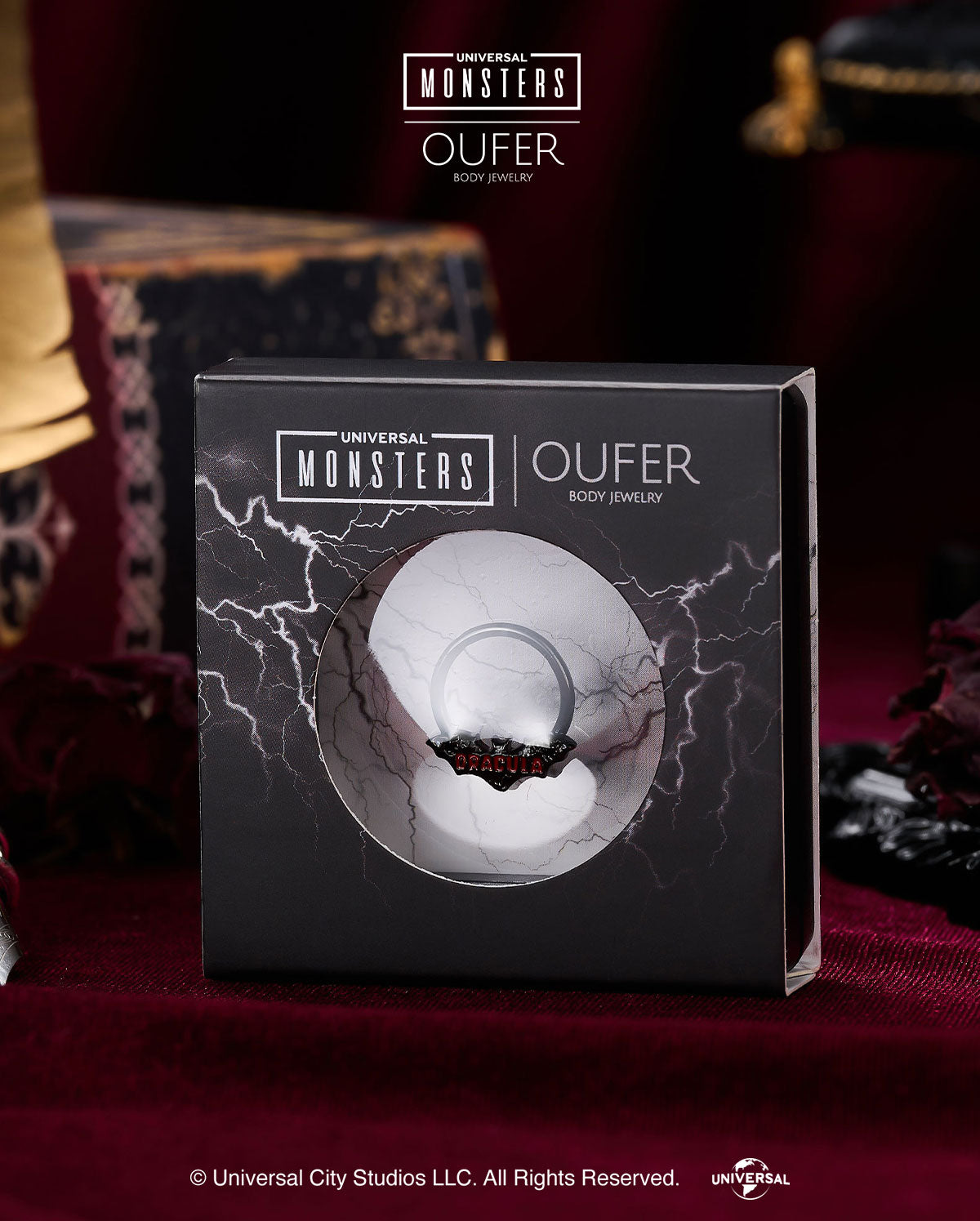 MONSTER × OUFER DRACULA Black Bat Septum Ring